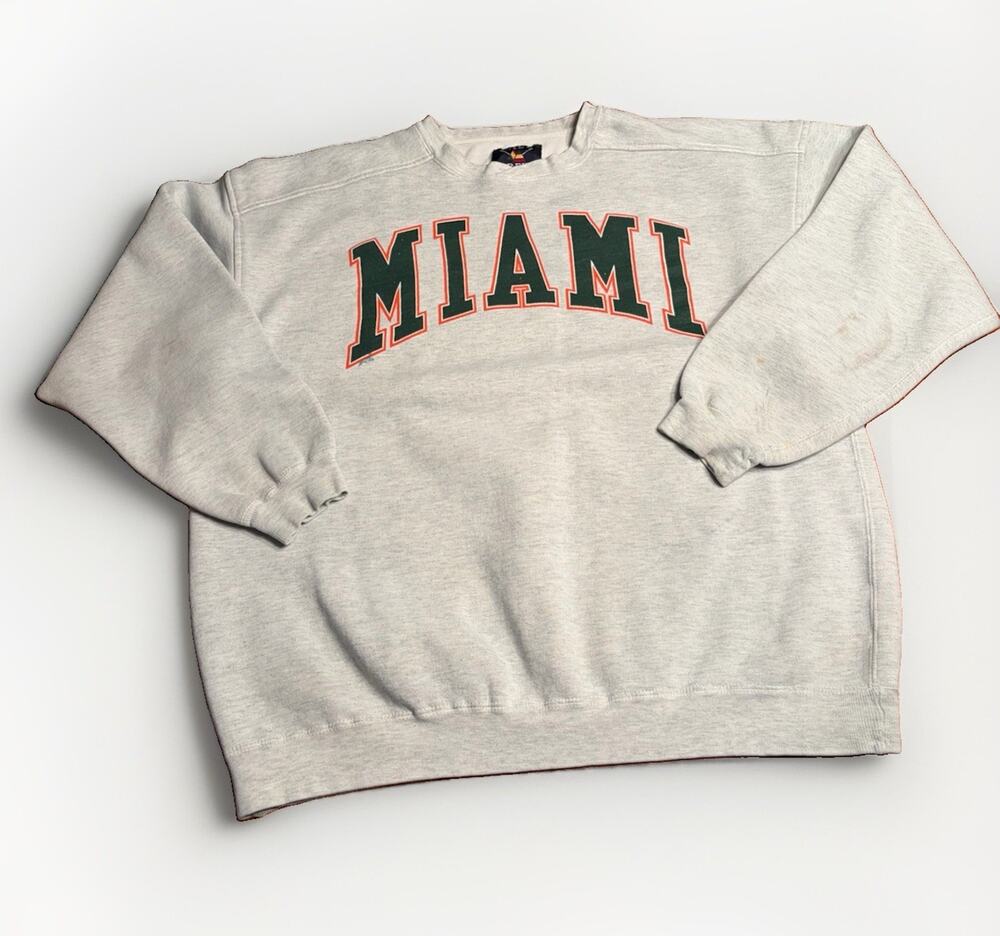 VINTAGE MIAMI HURRICANES Galt Sand Sweatshirt XL NOTE